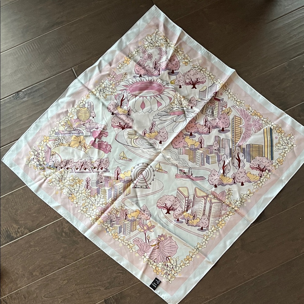 Wensli Cityscape Silk Scarf